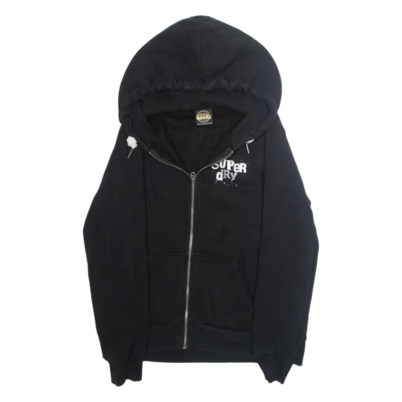 SUPERDRY Womens Jacket Black Hooded L