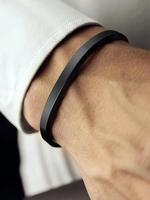 Temperament Plain Stainless Steel Cuff Bangle Bracelets for Men, Fashionable Casual Versatile Matching Bracelets Accessories,...
