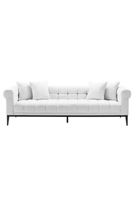 (Open Box) White Tufted Sofa | Eichholtz Aurelio