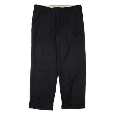 Mens Trousers Black Regular Straight W38 L29