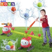deAO Outside Toys for Kids Ages 4-8, Water Sprinkler Baseball Toy for Kids, Baseball Rocket Launcher Rotating Water Spray Spr...