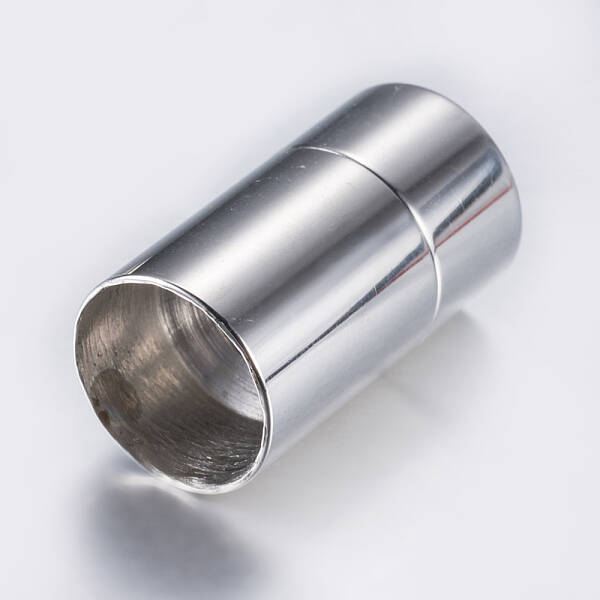 Tarnish Resistant 304 Stainless Steel Magnetic Clasps with Glue-in Ends