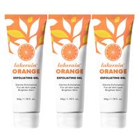 Orange Exfoliating Gel for Face Body, 3 Counts/set Natural Moisturizing Face Scrub, Deep Cleansing Facial Exfoliator for Dail...
