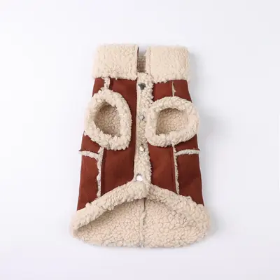 Dog & Cat Autumn & Winter Coat, 1 Count Warm Pet Coat with Traction Hole, Pet Clothes for Small & Medium & Large Dogs & Cat...