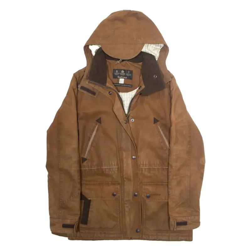BARBOUR Womens Jacket Brown Hooded M