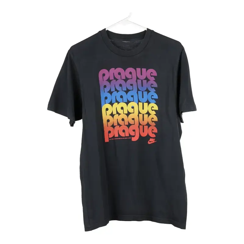 Prague Nike T-Shirt - Medium Black Cotton