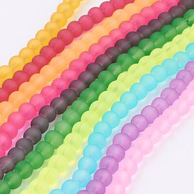 Transparent Glass Bead Strands
