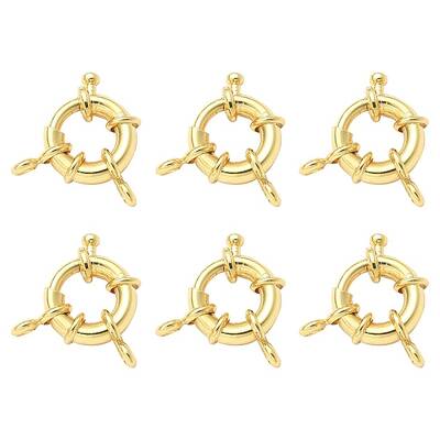 Rack Plating Brass Spring Ring Clasps