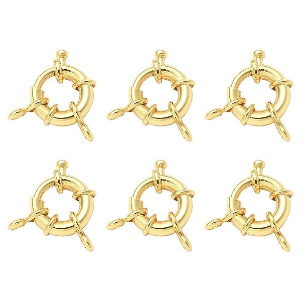 Rack Plating Brass Spring Ring Clasps
