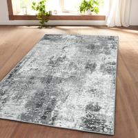 Tritard Abstract Grey Area Rug - Modern Design, Machine Washable, High Pile, Soft and Plush, Available in Multiple Sizes for ...