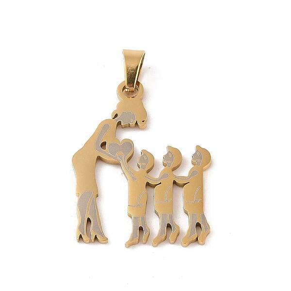 Mother's Day Ion Plating(IP) 304 Stainless Steel Pendants