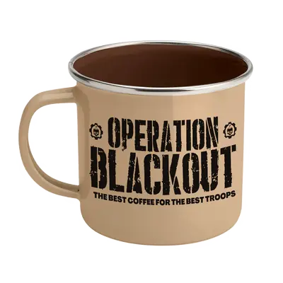 Operation Blackout Enamel Steel Mug 12 oz