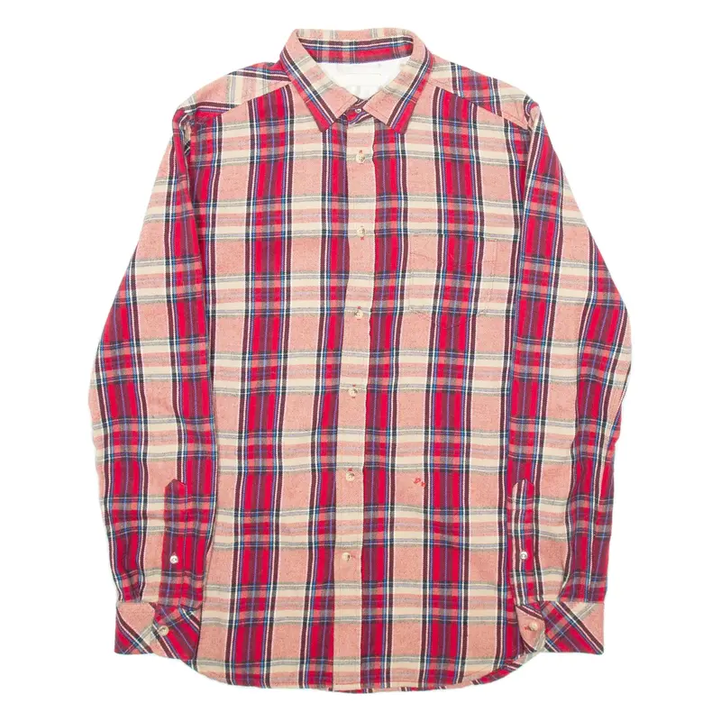DIESEL Womens Shirt Red Check Long Sleeve S