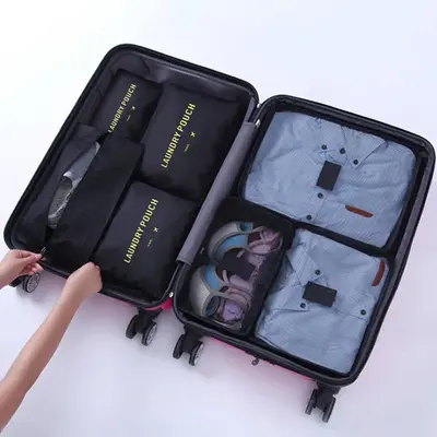 Outdoor Multifunctional Zipper Mesh Assortment Bags, Sweet Furniture, 7 Counts/set Travel Bag, Traveling Bags, Portable Large...