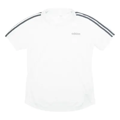 ADIDAS Mens Polo Shirt White L