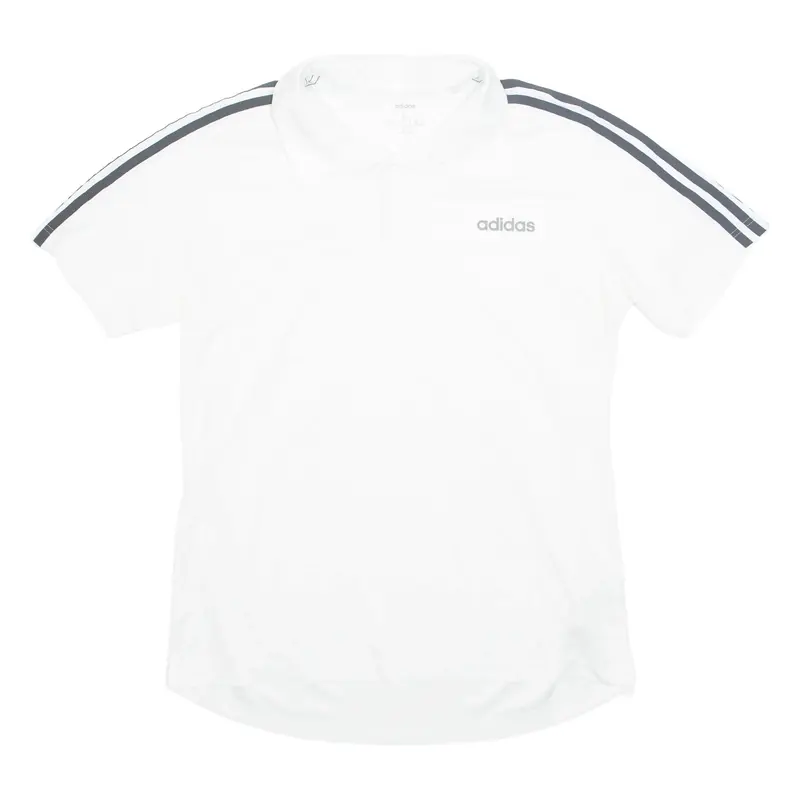 ADIDAS Mens Polo Shirt White L