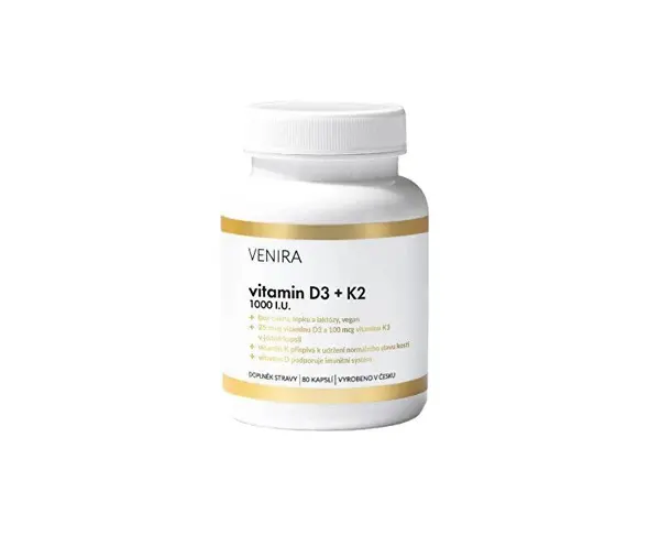 Venira Vitamin D3 + K2 80 capsules