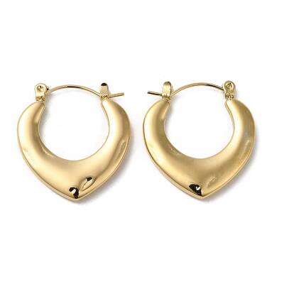 Rack Plating 304 Stainless Steel Hoop Earrings for Women