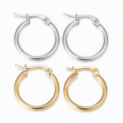 304 Stainless Steel Hoop Earrings