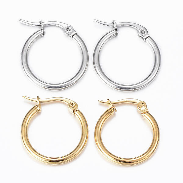 304 Stainless Steel Hoop Earrings
