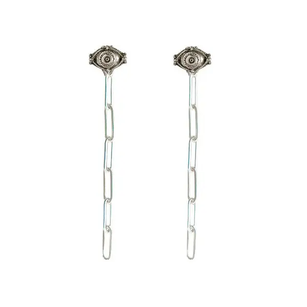 Vivienne Earrings Silver | Size: 4 in.