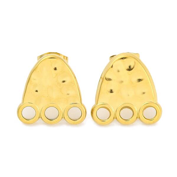 Ion Plating(IP) 304 Stainless Steel Footprint Stud Earrings
