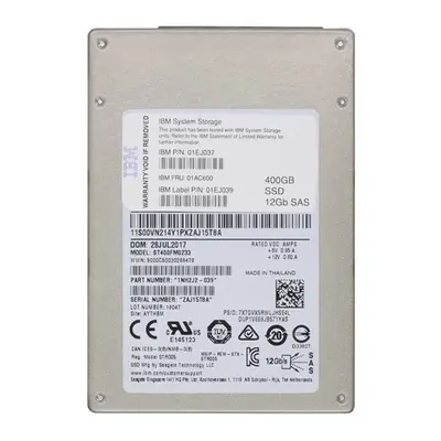 01AC600 IBM 400GB Multi-Level Cell SAS 12Gb/s 2.5-Inch Solid State Drive for Storwize V5030