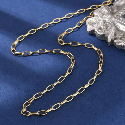 Brass Cable Chain Necklaces for Women Men