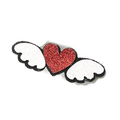 Heart Wing Sew on Fluffy Ornament Accessories