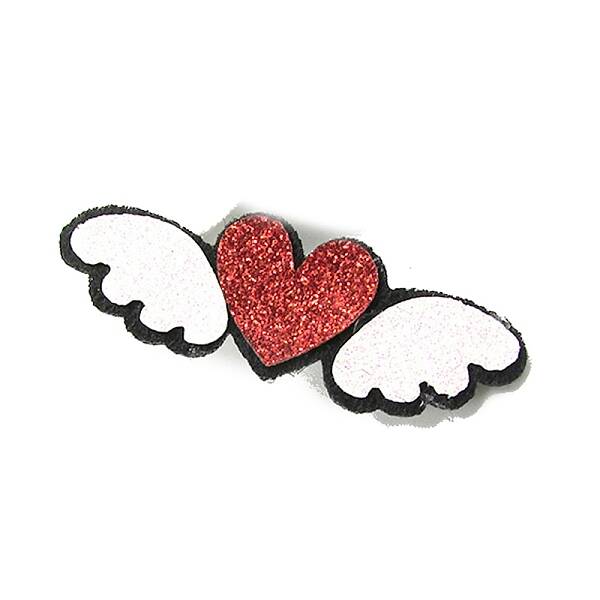 Heart Wing Sew on Fluffy Ornament Accessories