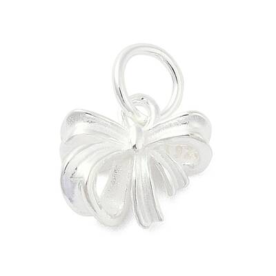 925 Sterling Silver Bowknot Charms with Jump Rings