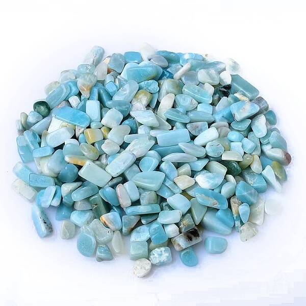 Natural Flower Amazonite  Tumbled Chips