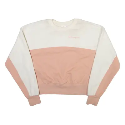 CHAMPION Cropped Womens Sweatshirt Pink S