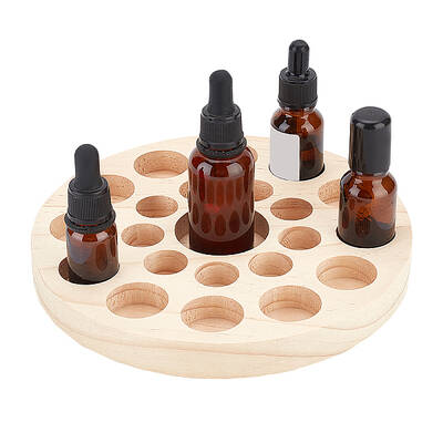 22 Slots Circle Wood Essential Oil Storage Box