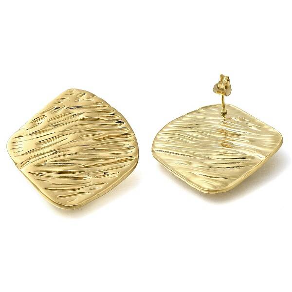 Ion Plating(IP) 304 Stainless Steel Nuggets Stud Earrings