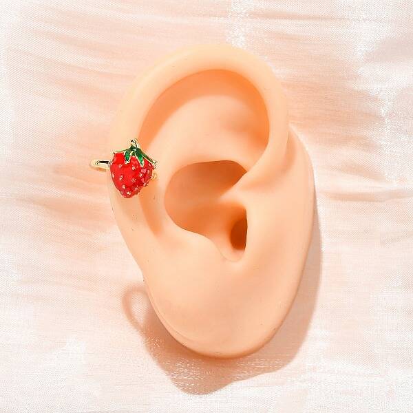 Brass Enamel Cuff Earrings