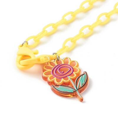 Transparent Acrylic Pendants Necklaces