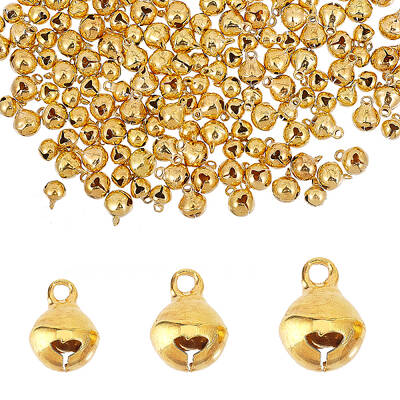 240Pcs 3 Styles Brass Christmas Bell Charms