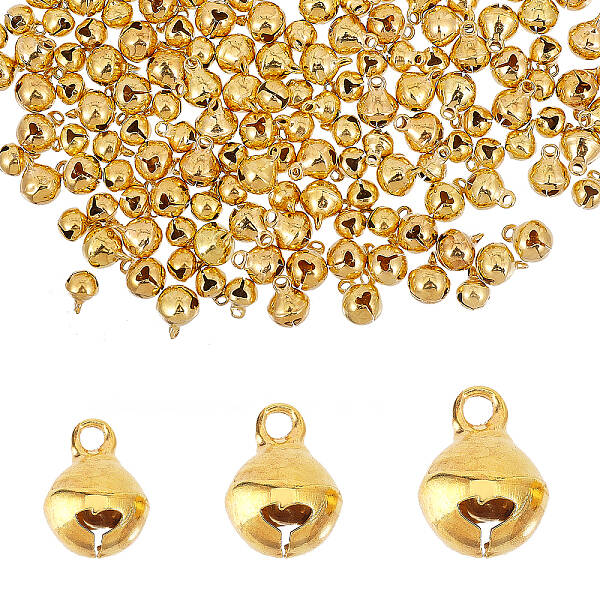 240Pcs 3 Styles Brass Christmas Bell Charms