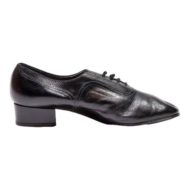 SALAMANDER Brogue Shoes Black Leather Womens UK 5