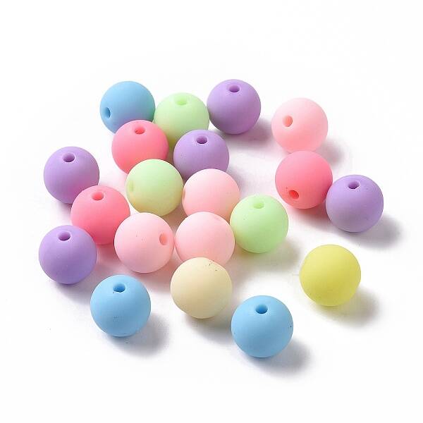 Spray Painted Acrylic Beads