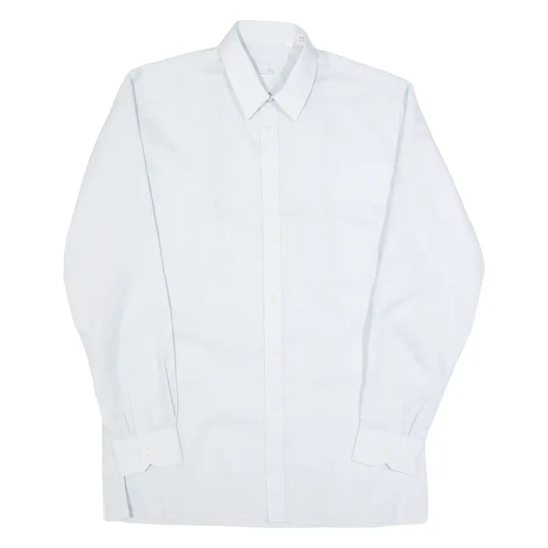 LINEAHB Mens Plain Shirt Grey Long Sleeve M