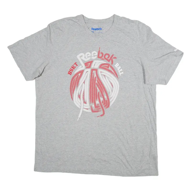 REEBOK Womens T-Shirt Grey XL