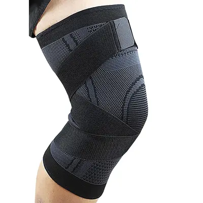 Adjustable Fitness Knee Pad, 1 Count Thick Breathable Sports Knee Support, Protective Gear for Volleyball Basketball Climbing...
