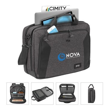3 Promotional Solo NY Voyage Briefcase - TSA Friendly & Padded