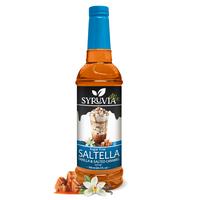 Syruvia Sugar Free SALTELLA Coffee Syrup Vanilla Salted Caramel - 25.4 fl oz, 0 Calorie, Kosher, Gluten-Free Syrup for Drinks...