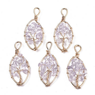 Natural Quartz Crystal Pendants