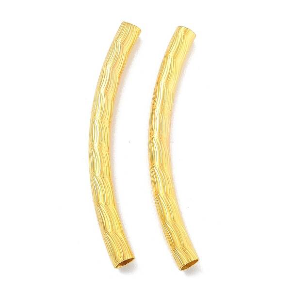 Brass Curved Tube Beads