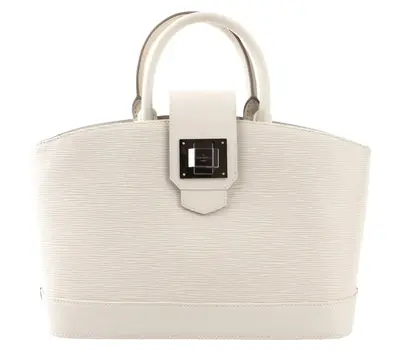 Pre-owned Louis Vuitton Leather Top Handle Bags Ivory Epi Mirabeau PM Bag