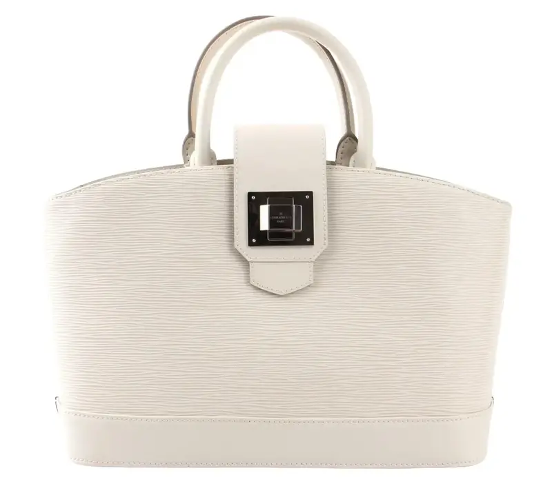 Pre-owned Louis Vuitton Leather Top Handle Bags Ivory Epi Mirabeau PM Bag
